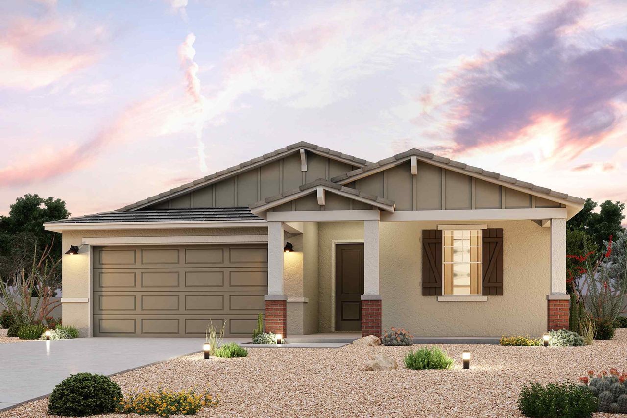 A house with a driveway.