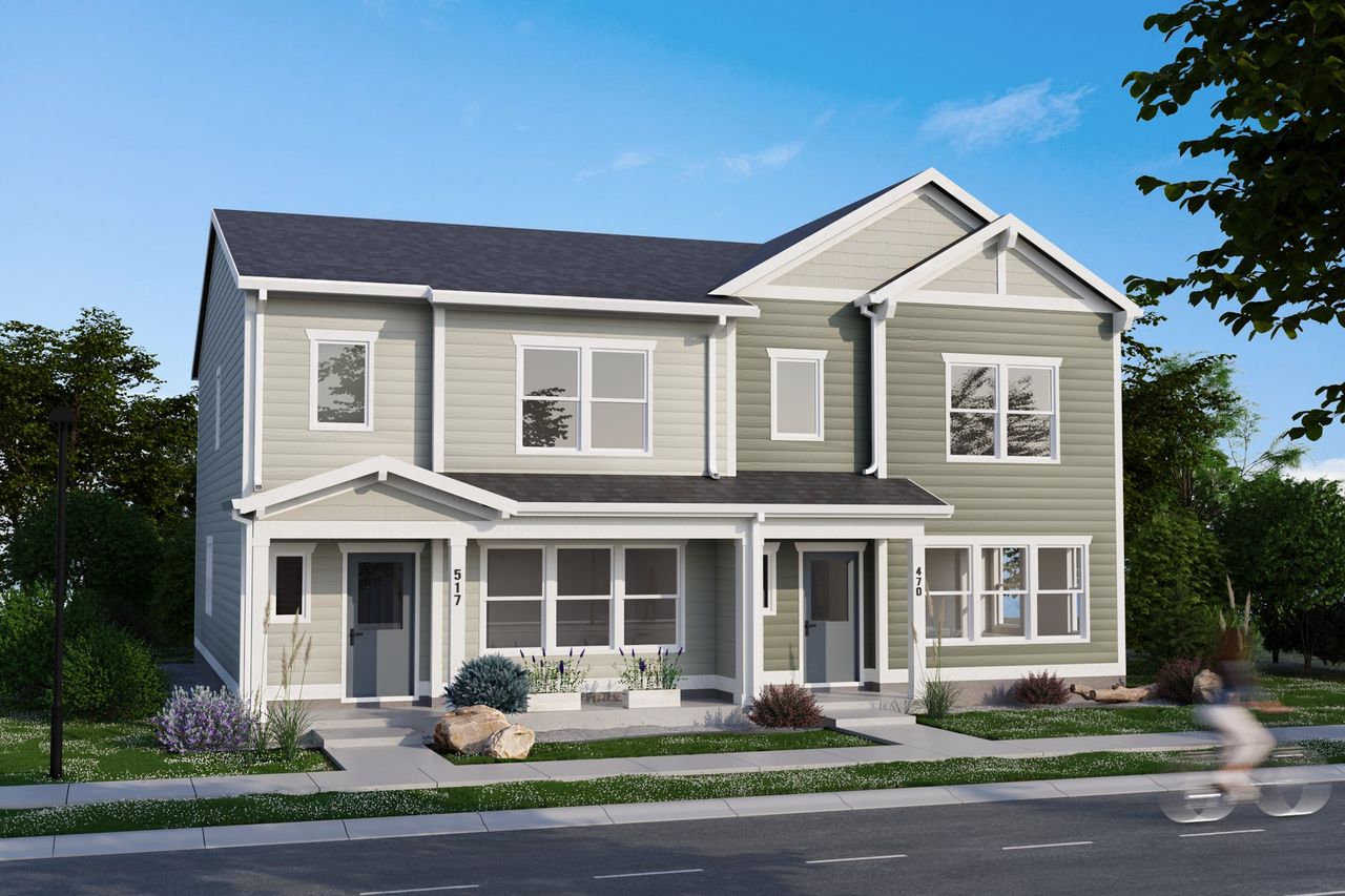 Representative exterior photo of a completed home built from the Willow by Hartford Homes in Prairie Song Cottages, Windsor, CO (Image 2). Representative exterior photo of a completed home built from the Willow by Hartford Homes in Prairie Song Cottages, Windsor, CO (Image 2).