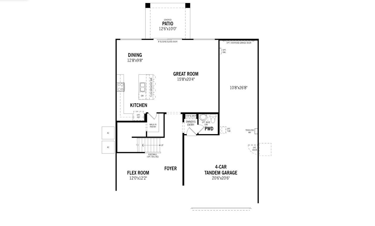 2D floor plan layout of this home in White Tank Vistas, Waddell, AZ (Image 2).