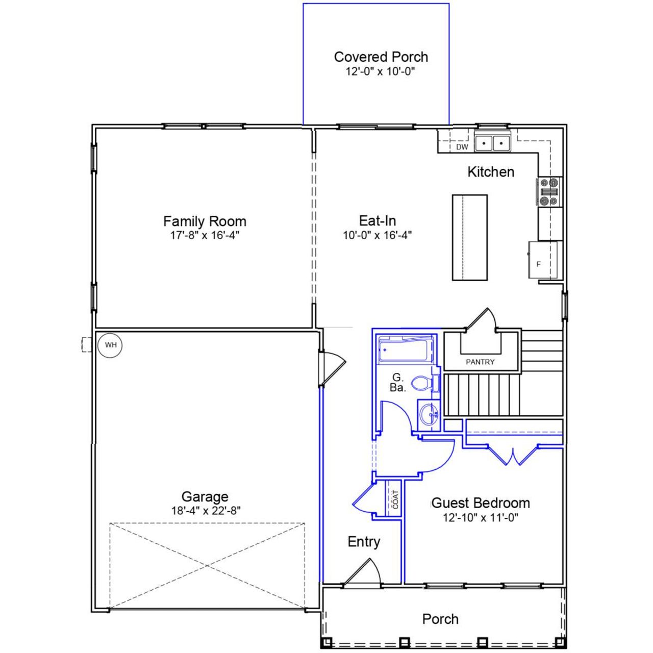 2D floor plan layout of this home in Ellington, Elgin, SC (Image 2).