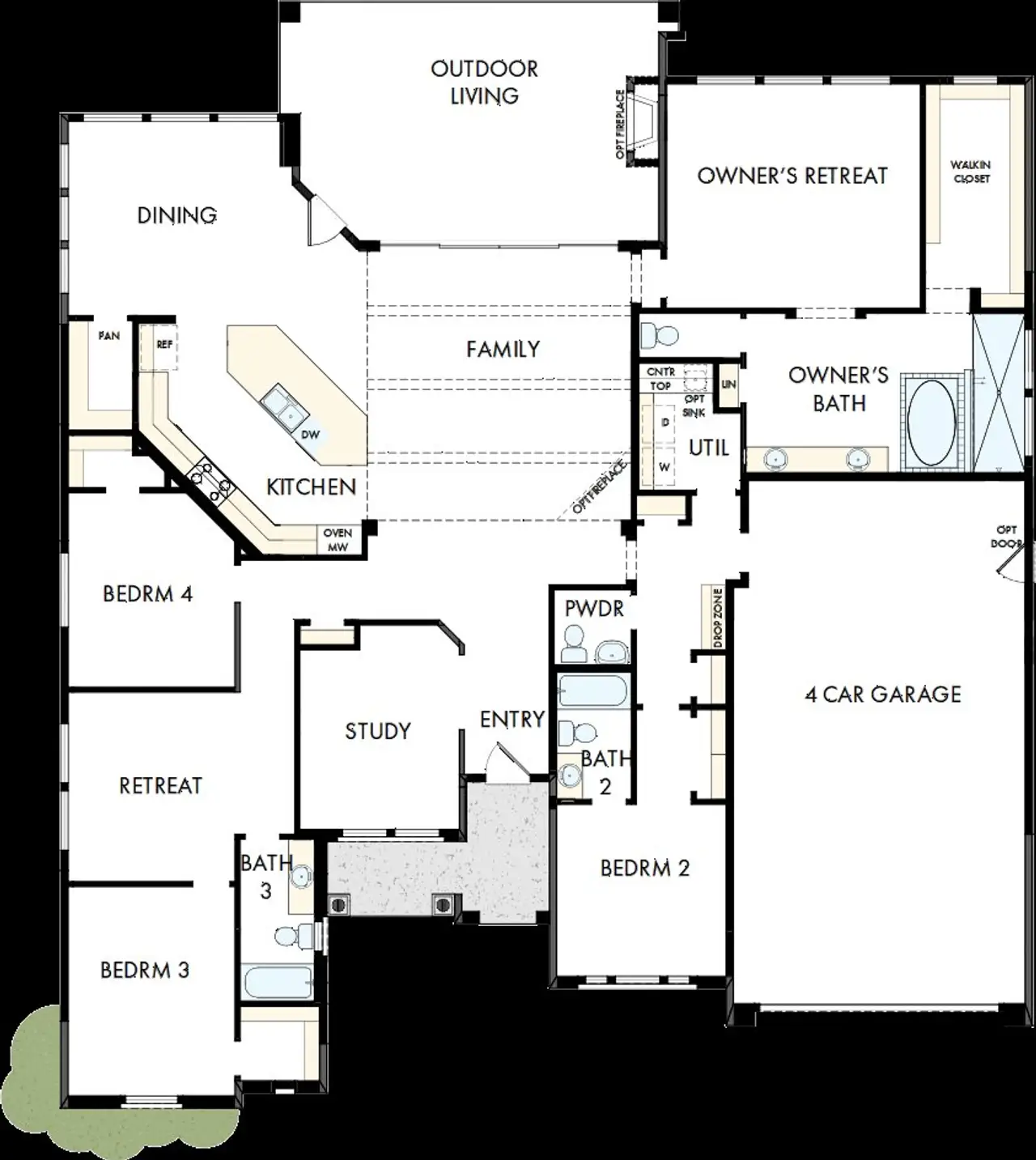 2D floor plan layout of this home in The Heights at Victory, Buckeye, AZ (Image 2). 2D floor plan layout of this home in The Heights at Victory, Buckeye, AZ (Image 2).