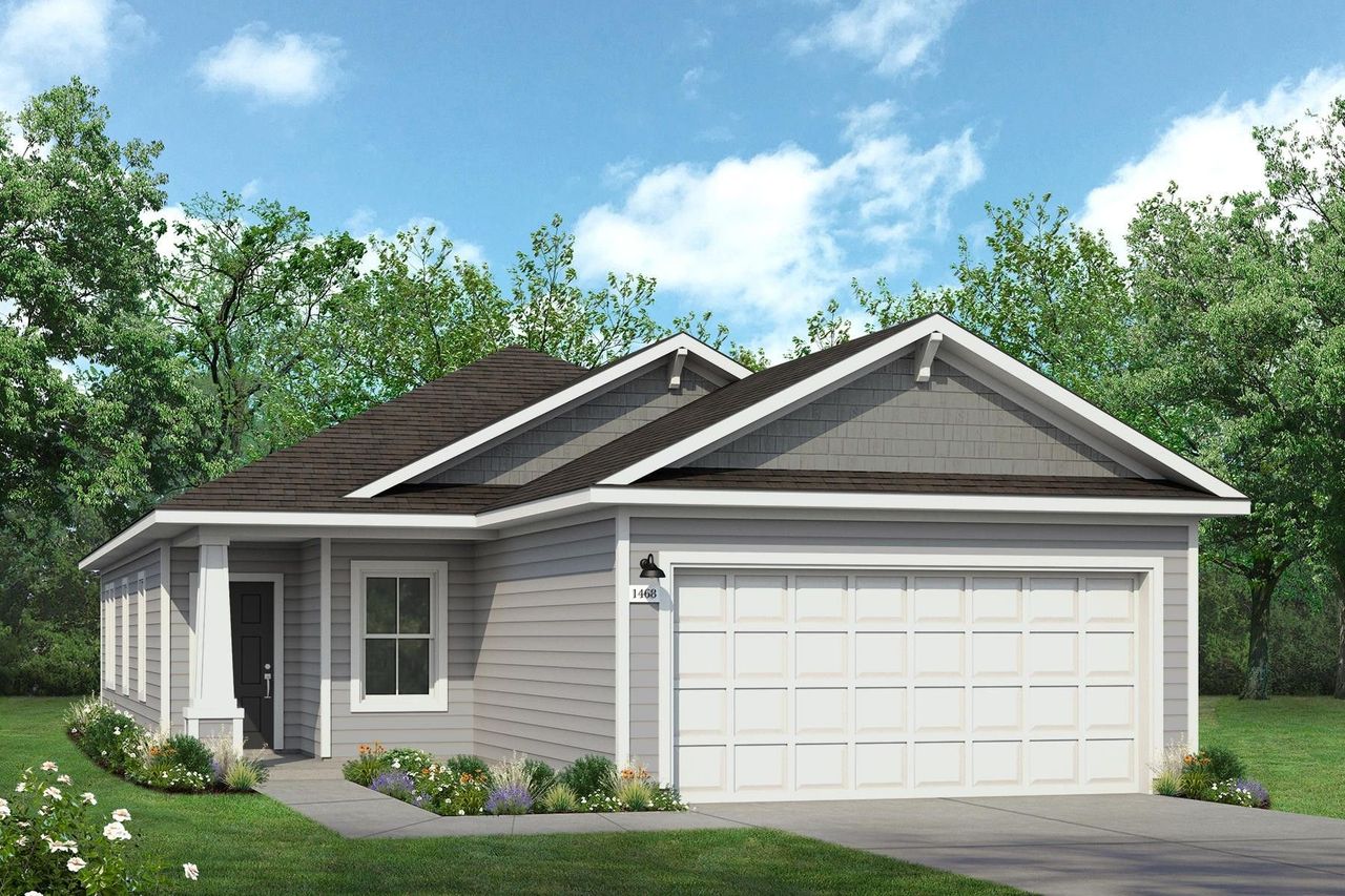 Representative exterior photo of a completed home built from the Hymeadow 1468 by Brohn Homes in Hymeadow, Maxwell, TX (Image 2). Representative exterior photo of a completed home built from the Hymeadow 1468 by Brohn Homes in Hymeadow, Maxwell, TX (Image 2).