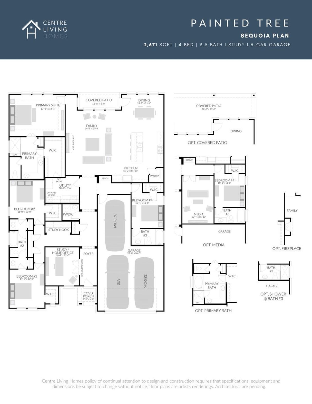 2D floor plan layout for the Sequoia by Centre Living Homes in Dove Hollow, Waxahachie, TX (Image 2). 2D floor plan layout for the Sequoia by Centre Living Homes in Dove Hollow, Waxahachie, TX (Image 2).