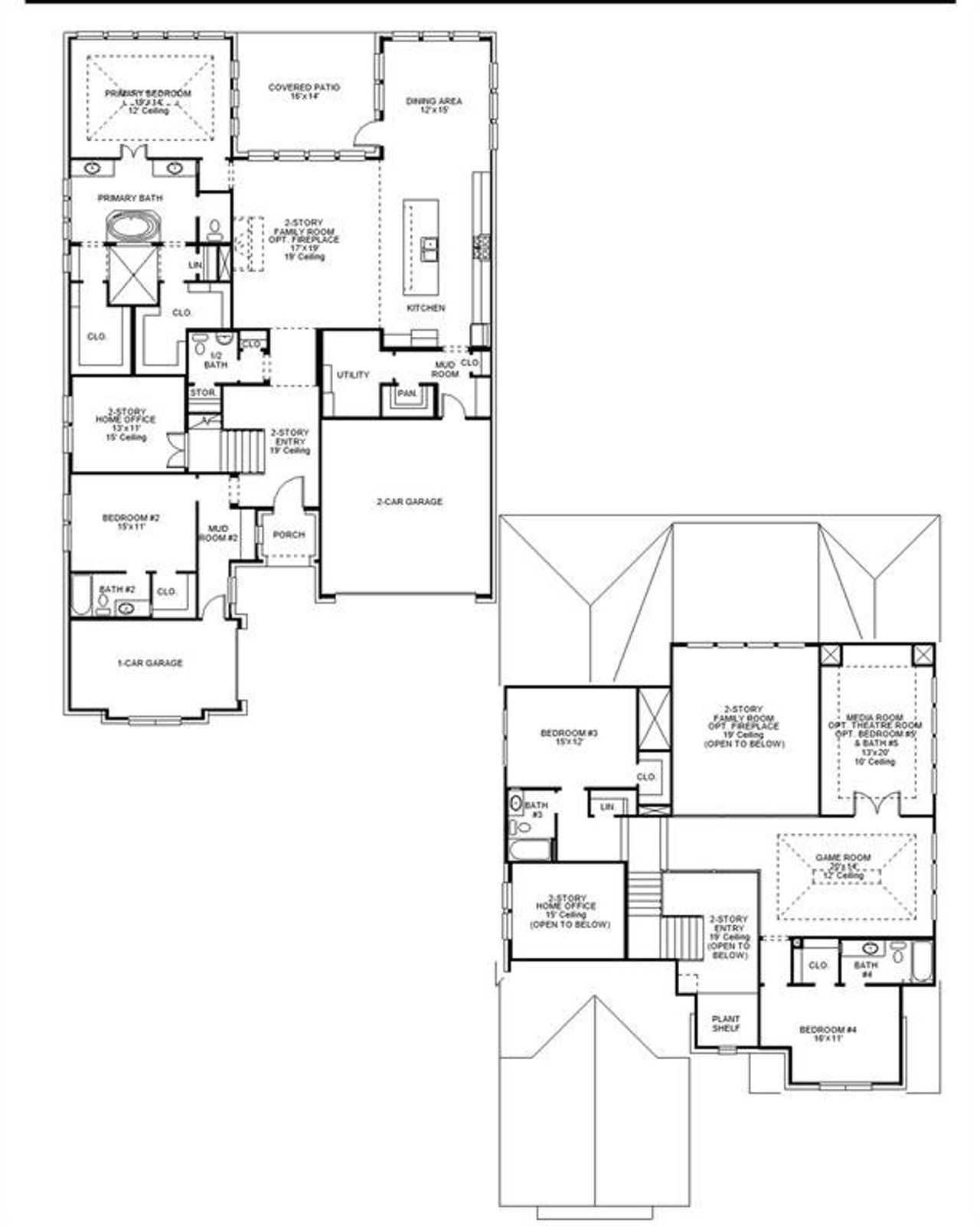 2D floor plan layout of this home in Sonoma Verde, McLendon-Chisholm, TX (Image 2).