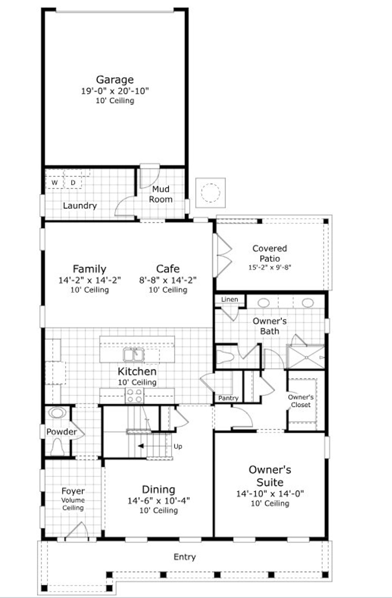 2D floor plan layout for the The Salt at Seabrook Village by Providence Homes (Florida) in Seabrook Village at Seabrook, Nocatee, FL (Image 2).