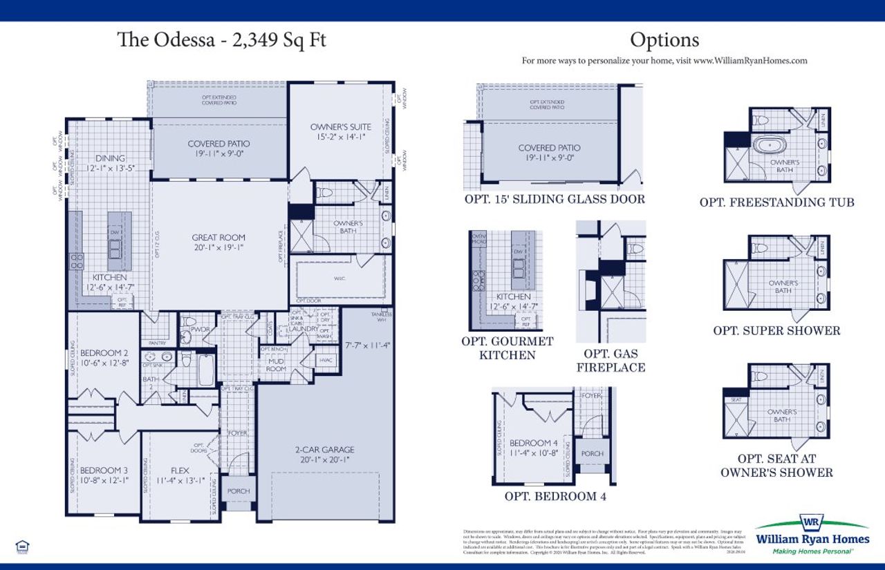 2D floor plan layout of this home in Creekside, Royse City, TX (Image 2).