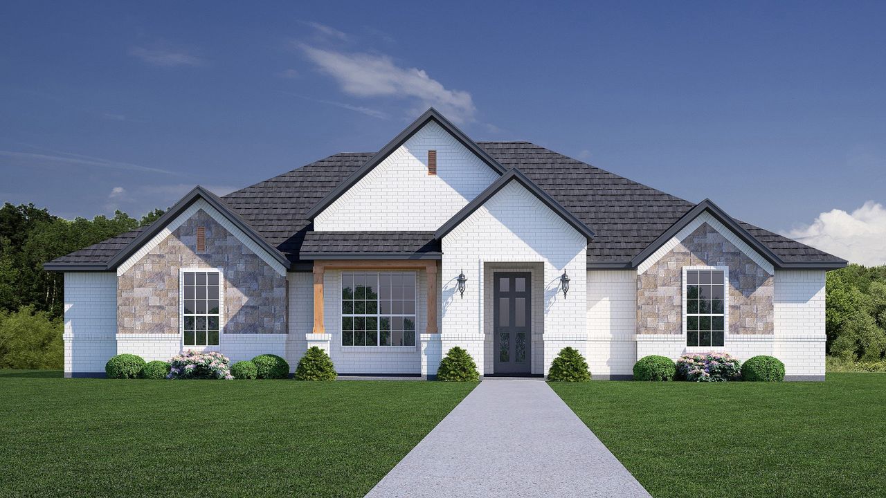 Representative exterior photo of a completed home built from the Sophia by Our Country Homes in Runaway Bay, Runaway Bay, TX (Image 2).