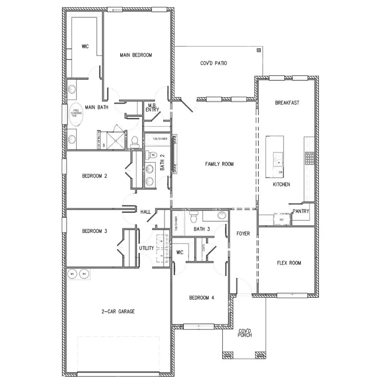 2D floor plan layout of this home in Polo Ridge, Forney, TX (Image 2). 2D floor plan layout of this home in Polo Ridge, Forney, TX (Image 2).