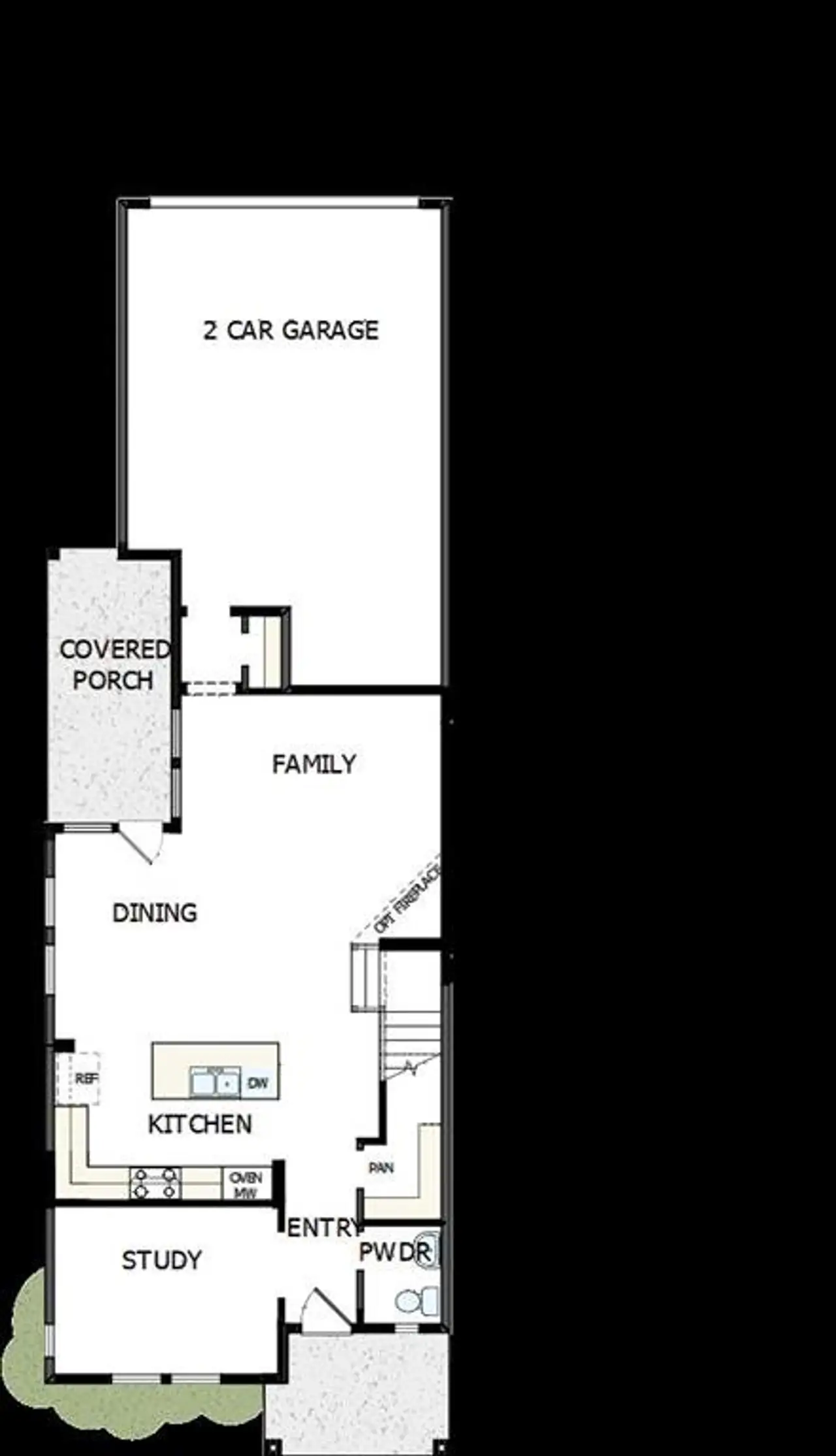 2D floor plan layout of this home in Karis - Cottage Series, Crowley, TX (Image 2). 2D floor plan layout of this home in Karis - Cottage Series, Crowley, TX (Image 2).