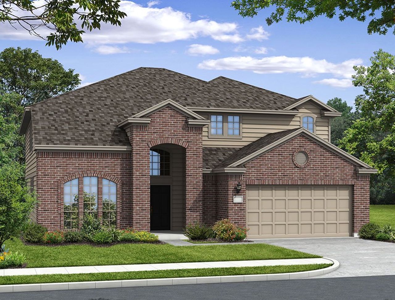 Representative exterior photo of a completed home built from the The Anthony by Liberty Home Builders in Barton Place, Cleveland, TX (Image 2).