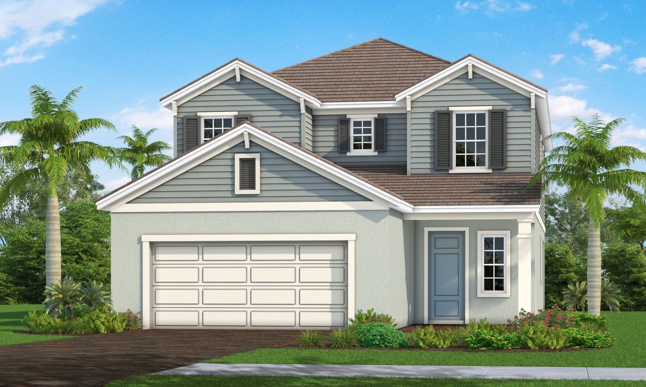 Representative exterior photo of a completed home built from the Vision 2 by Neal Communities in Palmera, Venice, FL (Image 2).