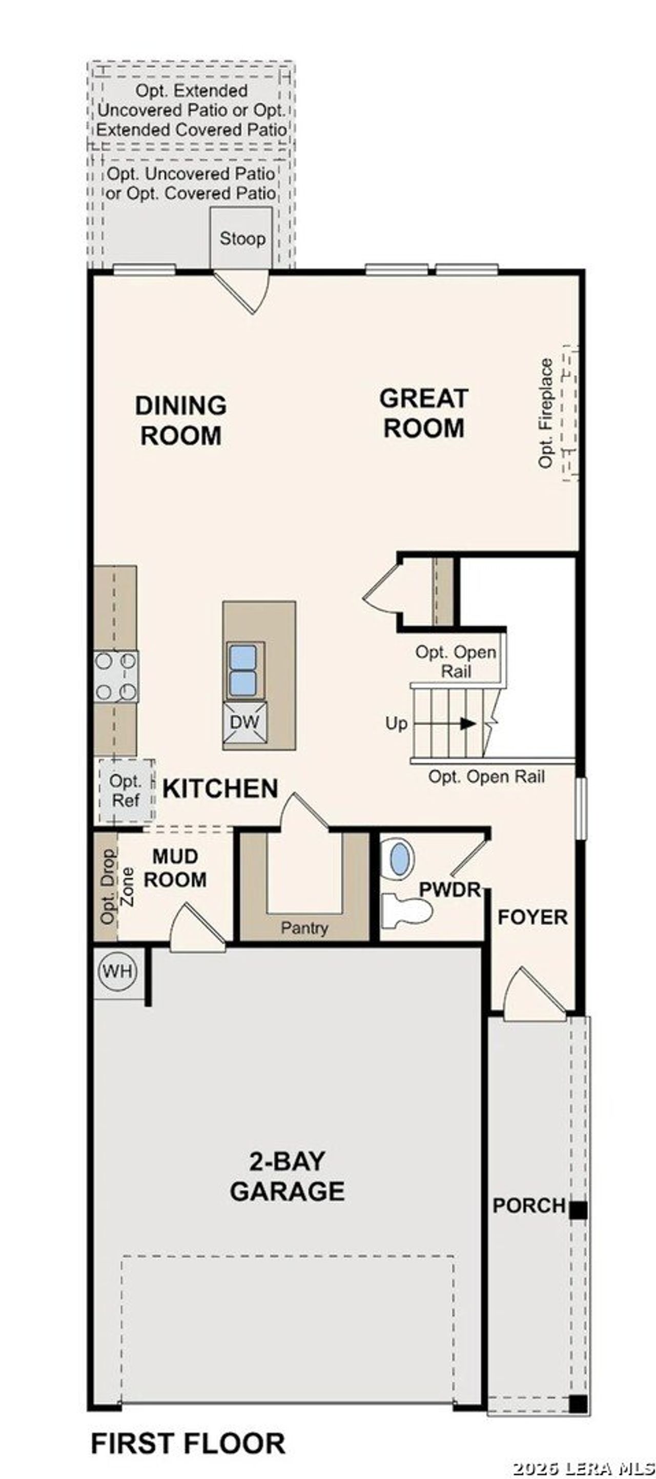 2D floor plan layout of this home in Rosemont Hill, San Antonio, TX (Image 2).