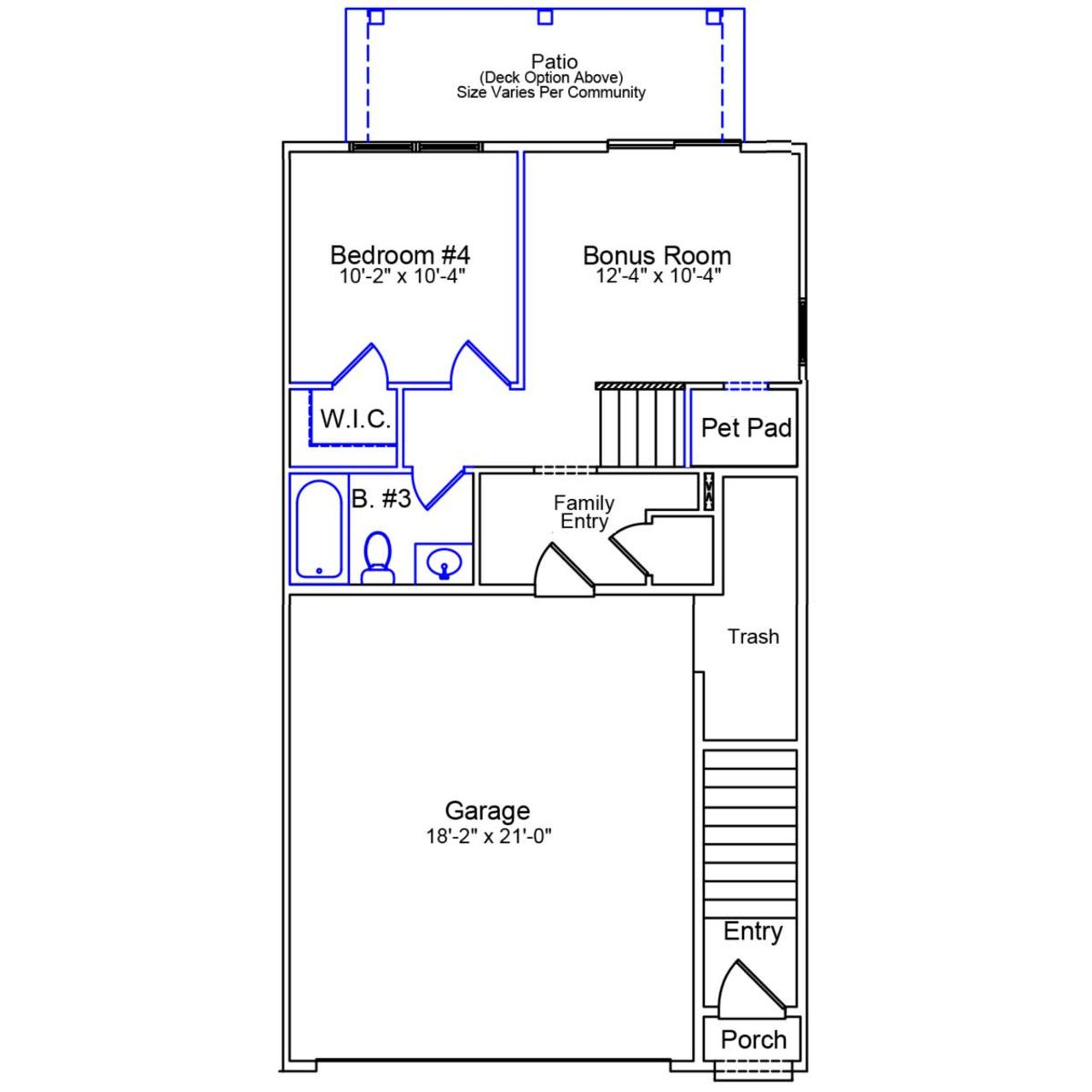2D floor plan layout of this home in Sweetbrier, Durham, NC (Image 2).