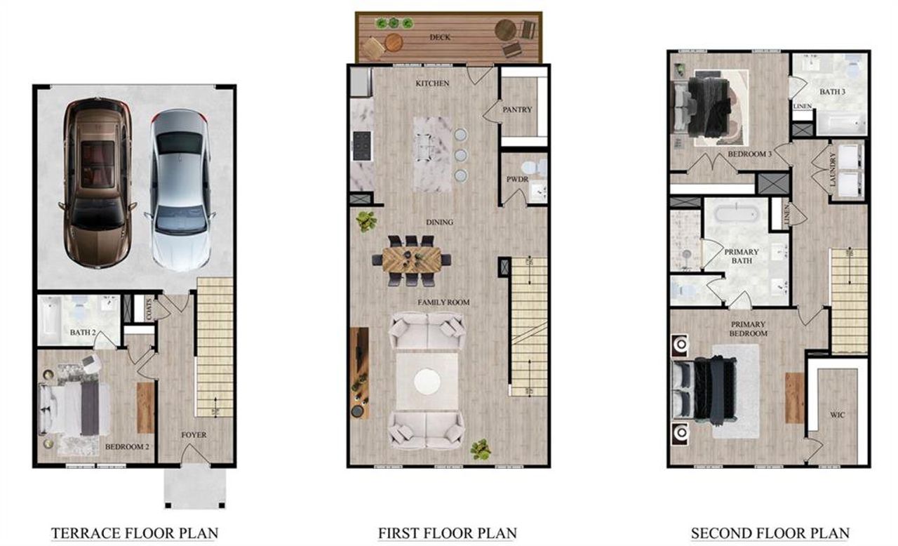 2D floor plan layout of this home in , Brookhaven, GA (Image 2).