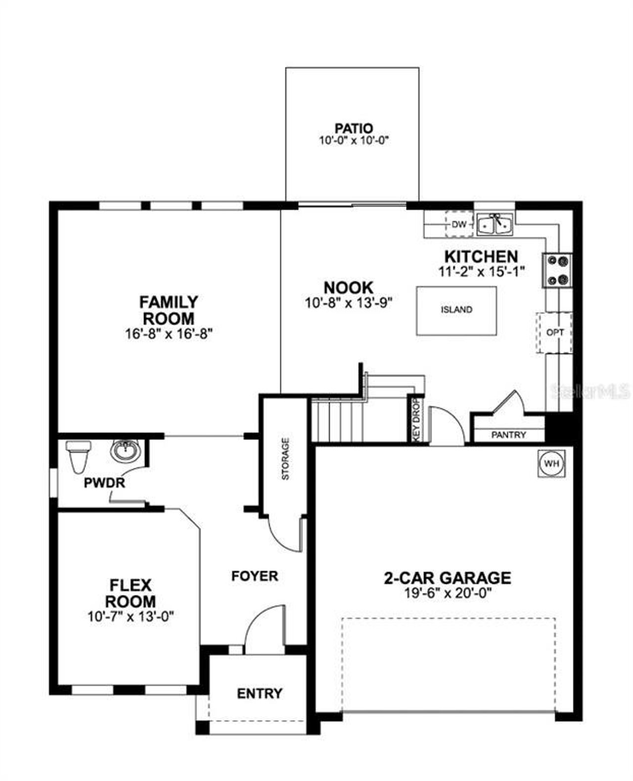 2D floor plan layout of this home in , St. Cloud, FL (Image 2).