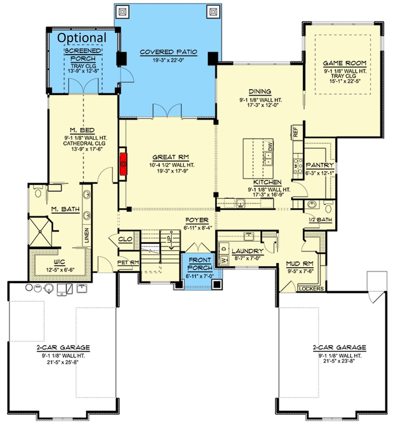 2D floor plan layout for the The Dogwood by Remington Custom Homes in Woodland Meadows, Fort Worth, TX (Image 2).