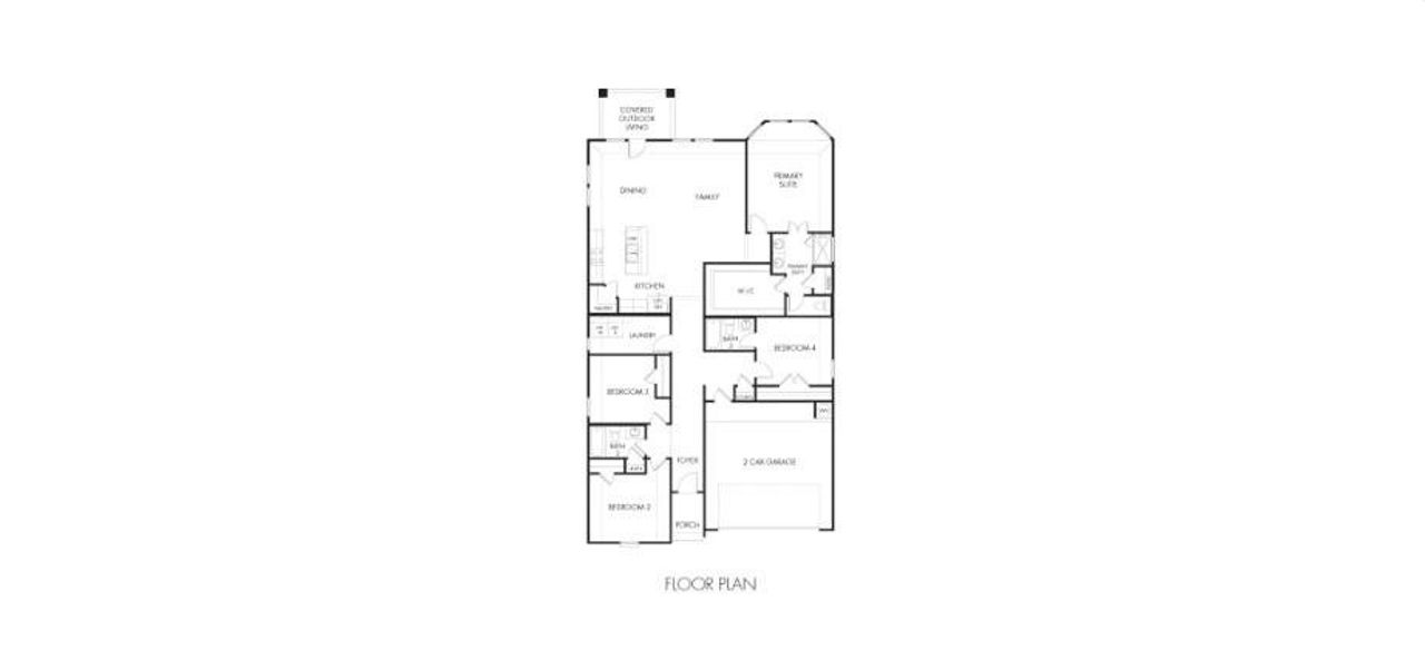 2D floor plan layout of this home in Colony at Cole Springs - Boulevard Collection, Buda, TX (Image 2).
