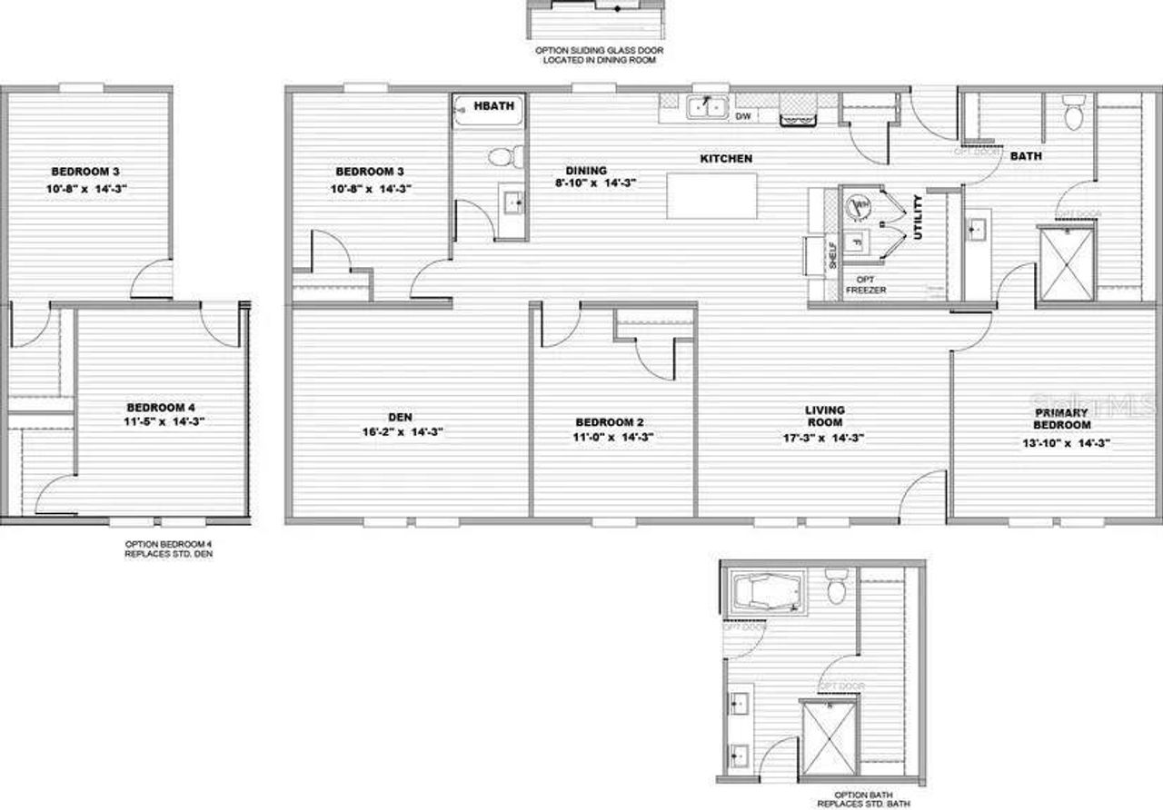 2D floor plan layout of this home in , Okeechobee, FL (Image 2).