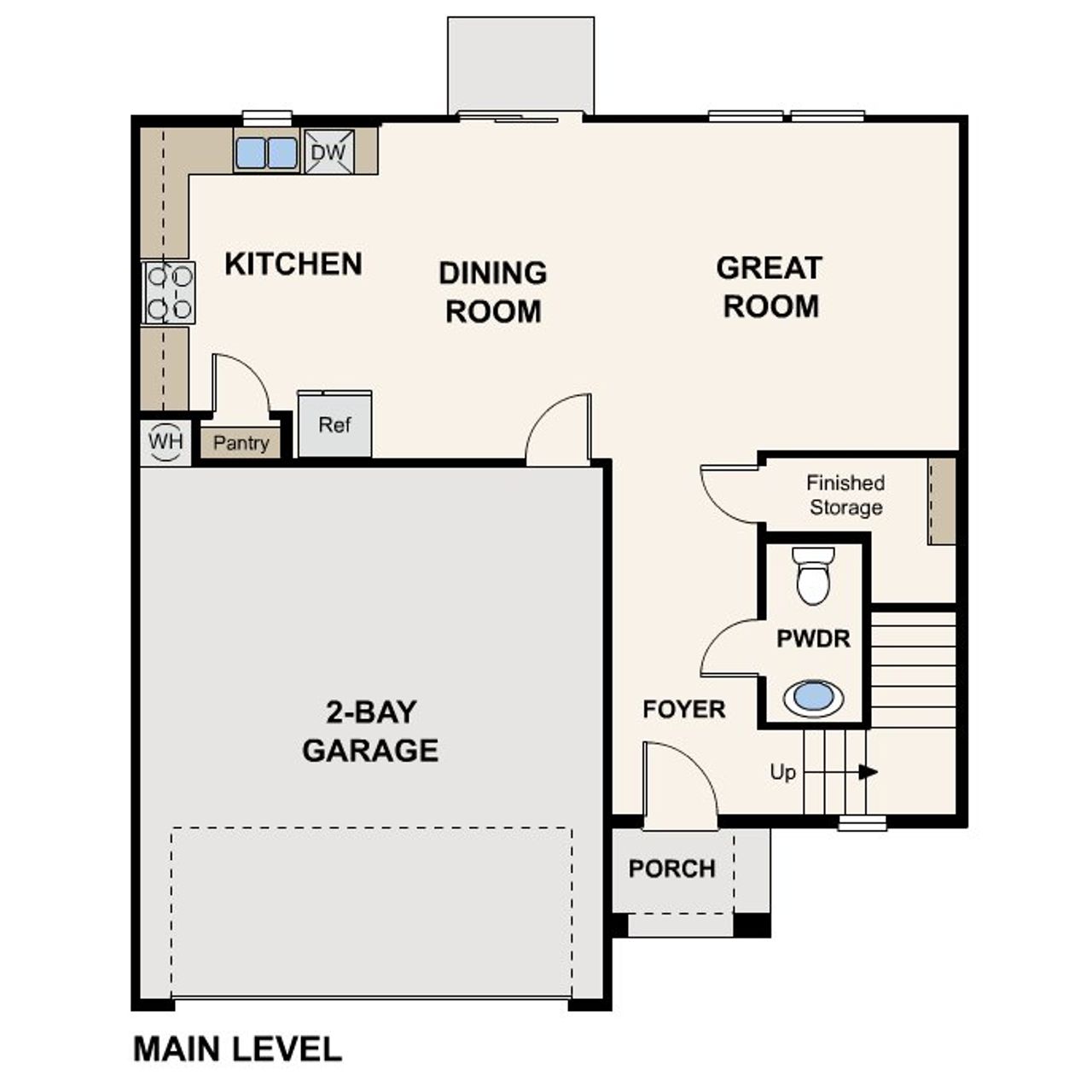 2D floor plan layout for the Maverick by Century Complete in Western Crossings, Florence, AZ (Image 2).