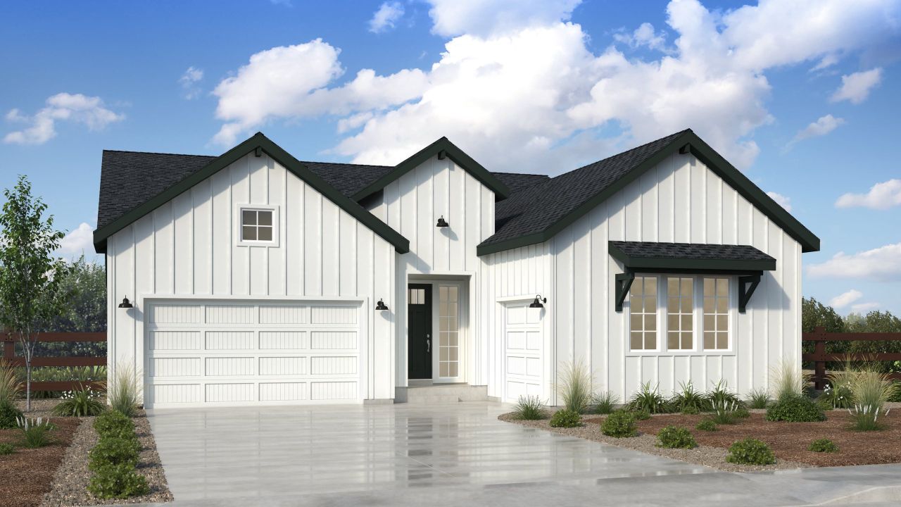 Representative exterior photo of a completed home built from the Columbine Plus by Taylor Morrison in The Enclave at Macanta - Destination, Castle Rock, CO (Image 2). Representative exterior photo of a completed home built from the Columbine Plus by Taylor Morrison in The Enclave at Macanta - Destination, Castle Rock, CO (Image 2).