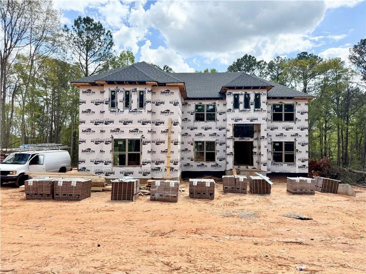 In-progress construction of a new home in , Loganville, GA (Image 2).