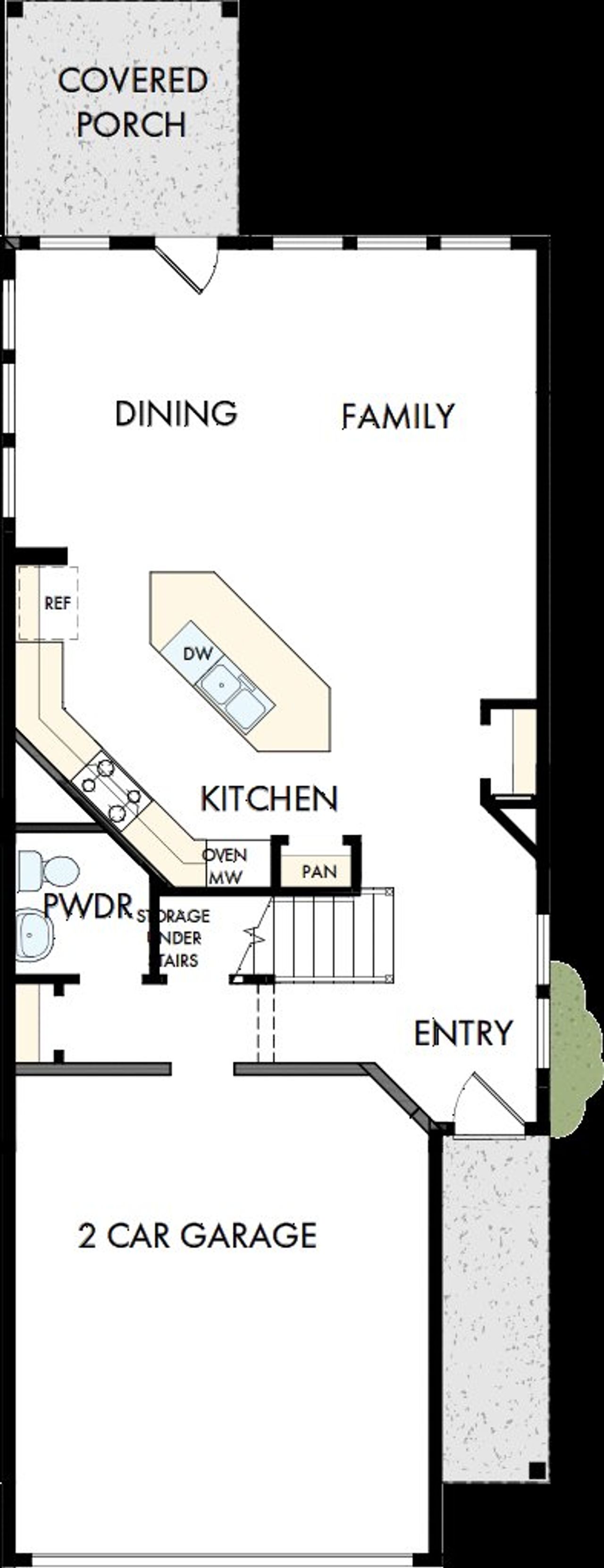 2D floor plan layout of this home in The Twilight at Goodnight Ranch, Austin, TX (Image 2).