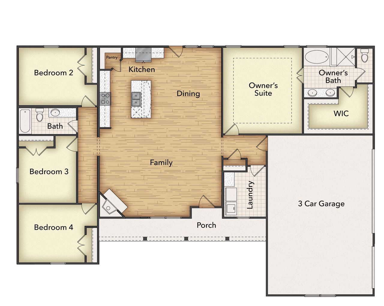 2D floor plan layout of this home in Terra Escalante, Blue Ridge, TX (Image 2). 2D floor plan layout of this home in Terra Escalante, Blue Ridge, TX (Image 2).