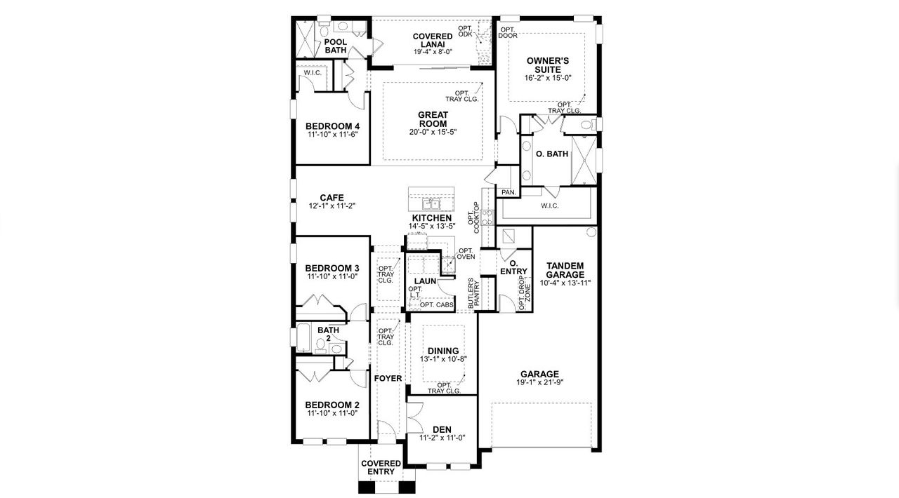 2D floor plan layout of this home in Creeks Edge at Twin Rivers, Parrish, FL (Image 2). 2D floor plan layout of this home in Creeks Edge at Twin Rivers, Parrish, FL (Image 2).