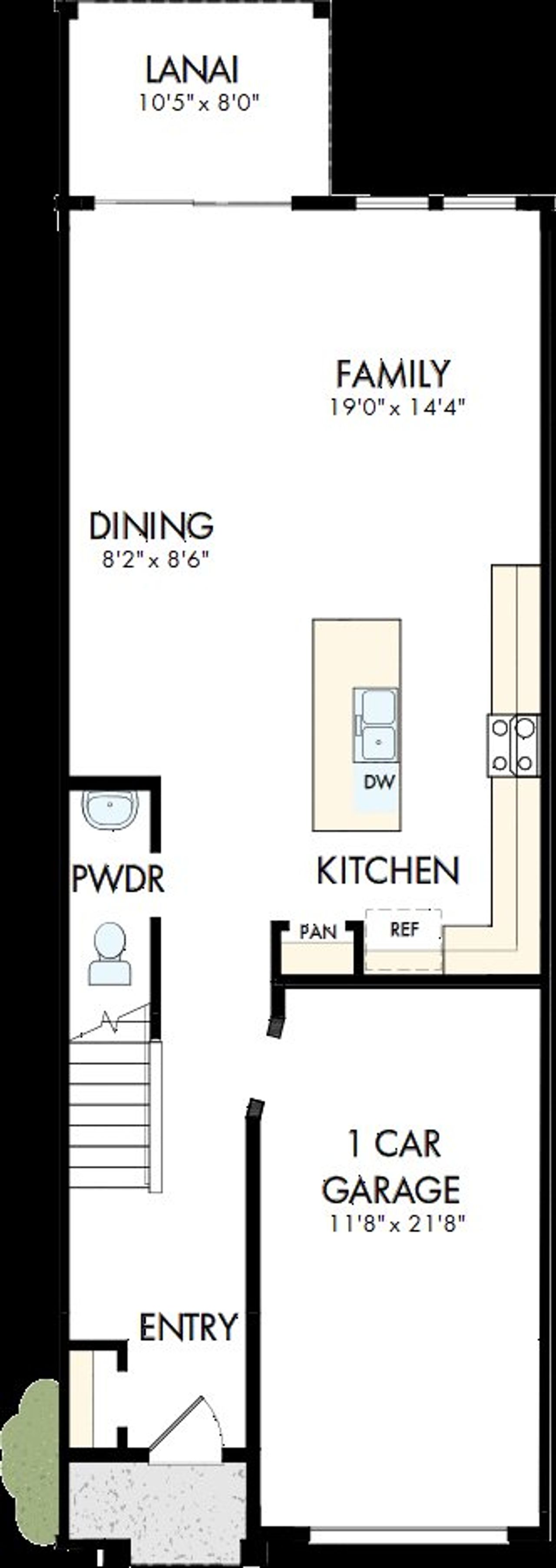 2D floor plan layout of this home in Waterset Townhomes, Apollo Beach, FL (Image 2). 2D floor plan layout of this home in Waterset Townhomes, Apollo Beach, FL (Image 2).