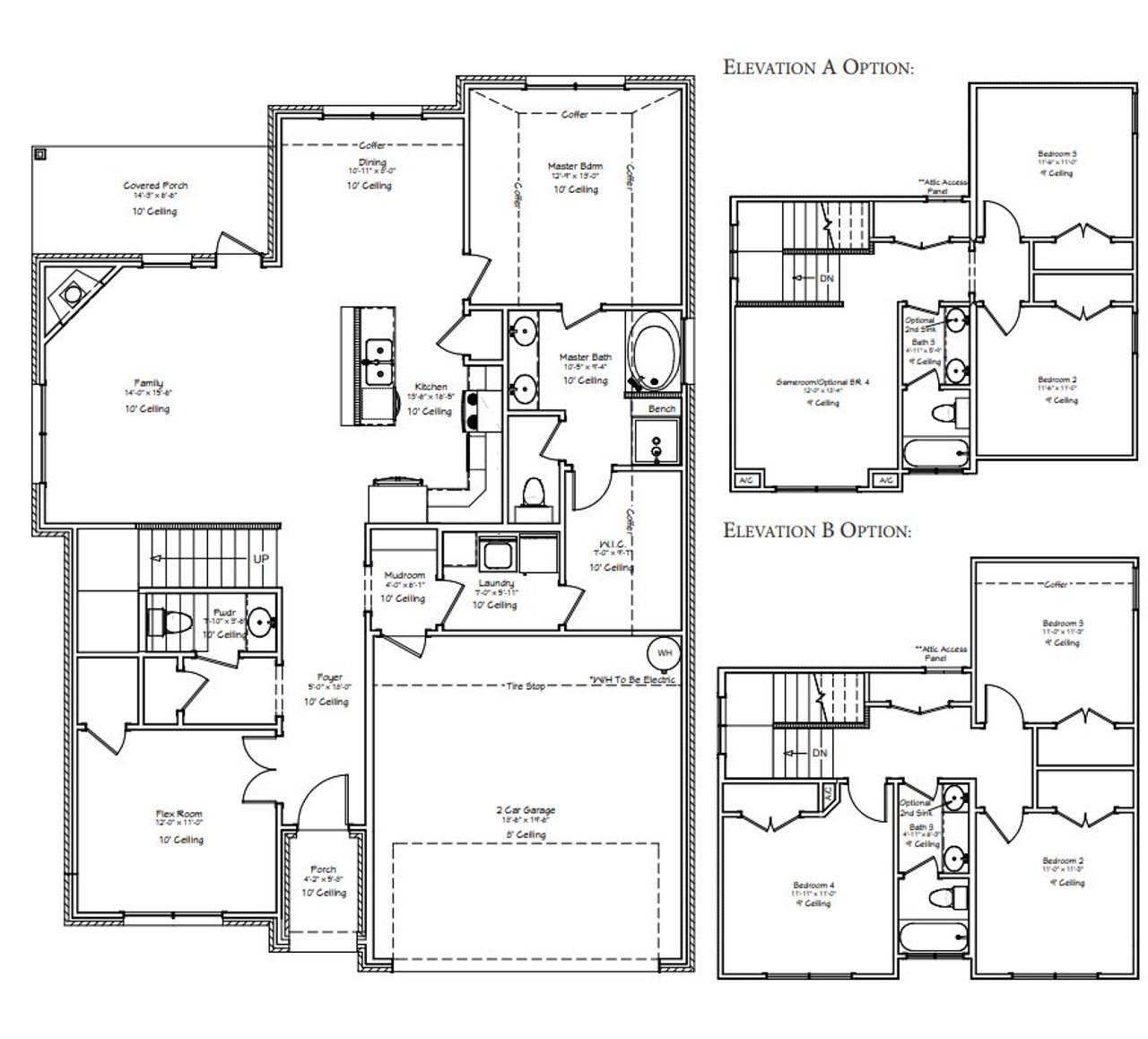 2D floor plan layout for the The Lavender by Avonley Homes in Mission Ranch, College Station, TX (Image 2).