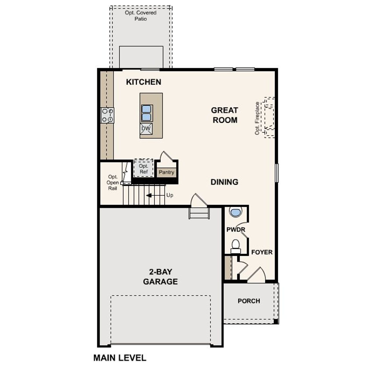 2D floor plan layout of this home in Coyote Creek, Fort Lupton, CO (Image 2).