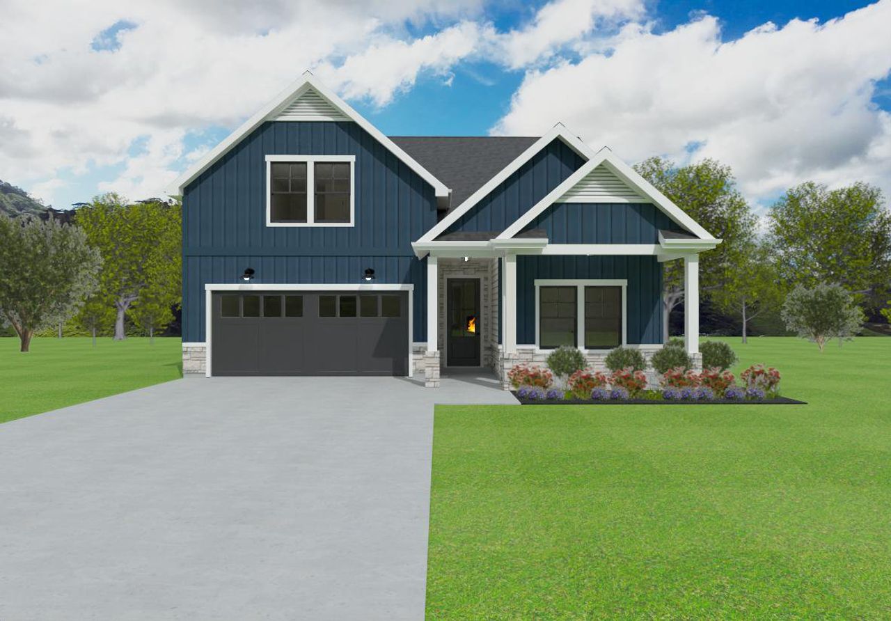 Representative exterior photo of a completed home built from the Whitmore by Hunter Quinn Homes in South Park, Piedmont, SC (Image 2).