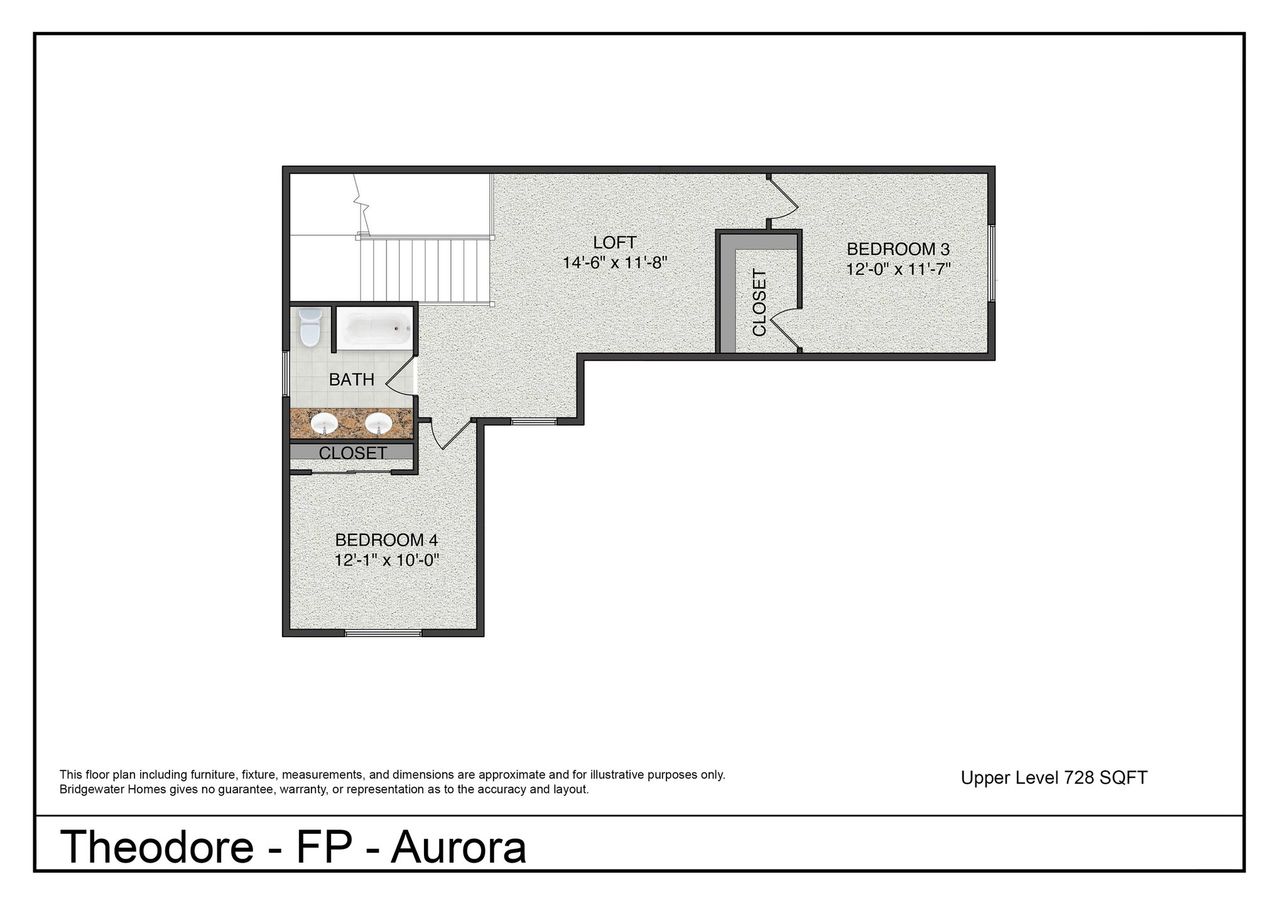 2D floor plan layout for the Theodore FP by Bridgewater Homes in Aurora Highlands, Aurora, CO (Image 2). 2D floor plan layout for the Theodore FP by Bridgewater Homes in Aurora Highlands, Aurora, CO (Image 2).