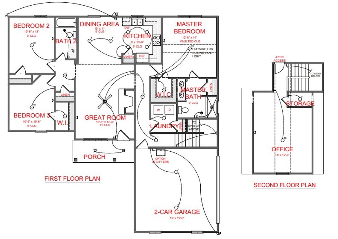 2D floor plan layout for the Lincoln A Bonus by Freedom Home Builders in Piney Woods, Newnan, GA (Image 2).