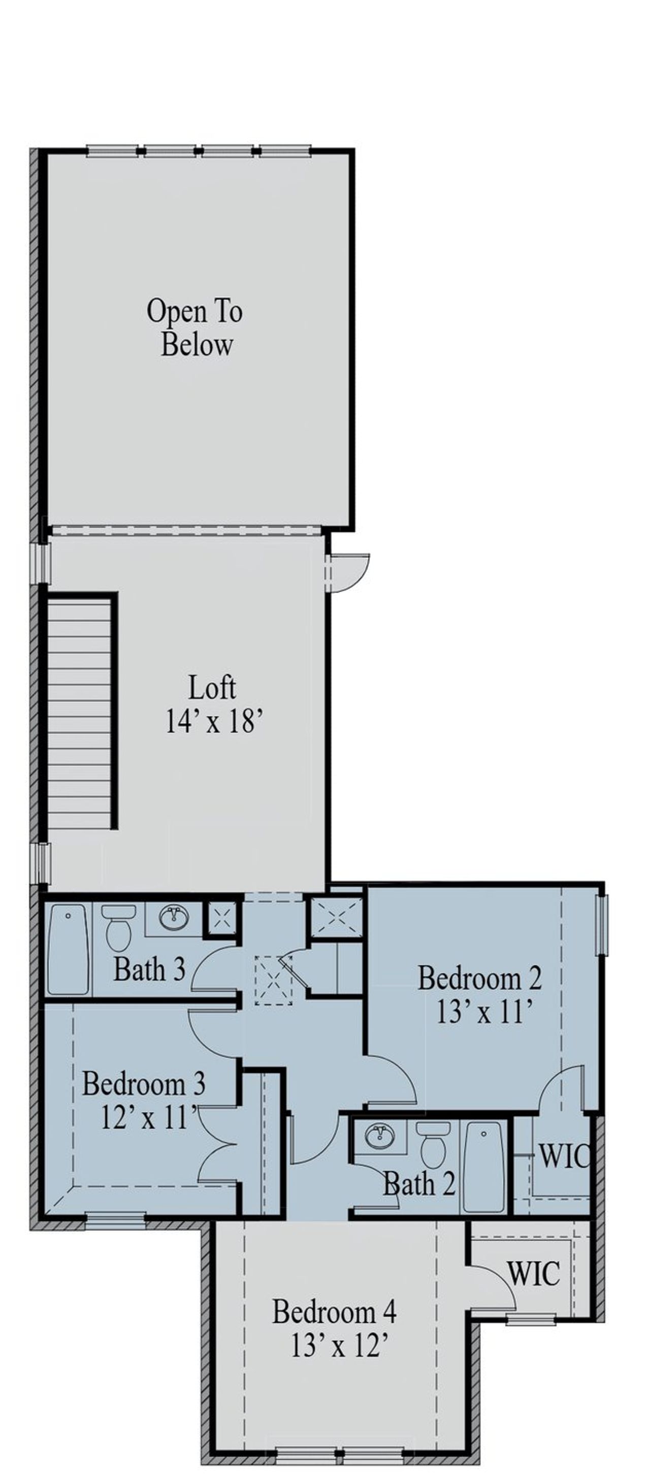 2D floor plan layout of this home in Creekside, Royse City, TX (Image 2). 2D floor plan layout of this home in Creekside, Royse City, TX (Image 2).