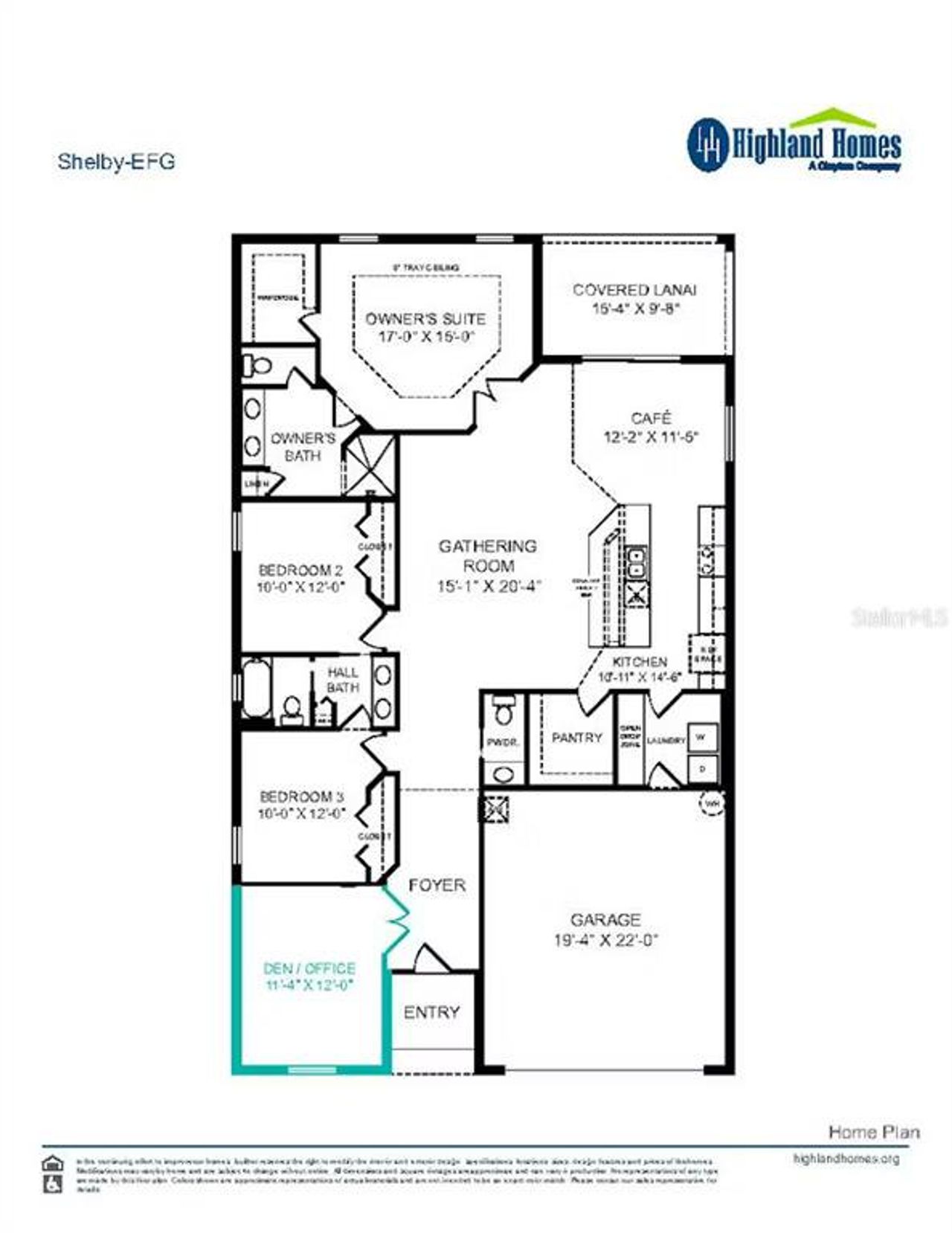 2D floor plan layout of this home in The Lakes, Lake Alfred, FL (Image 2).