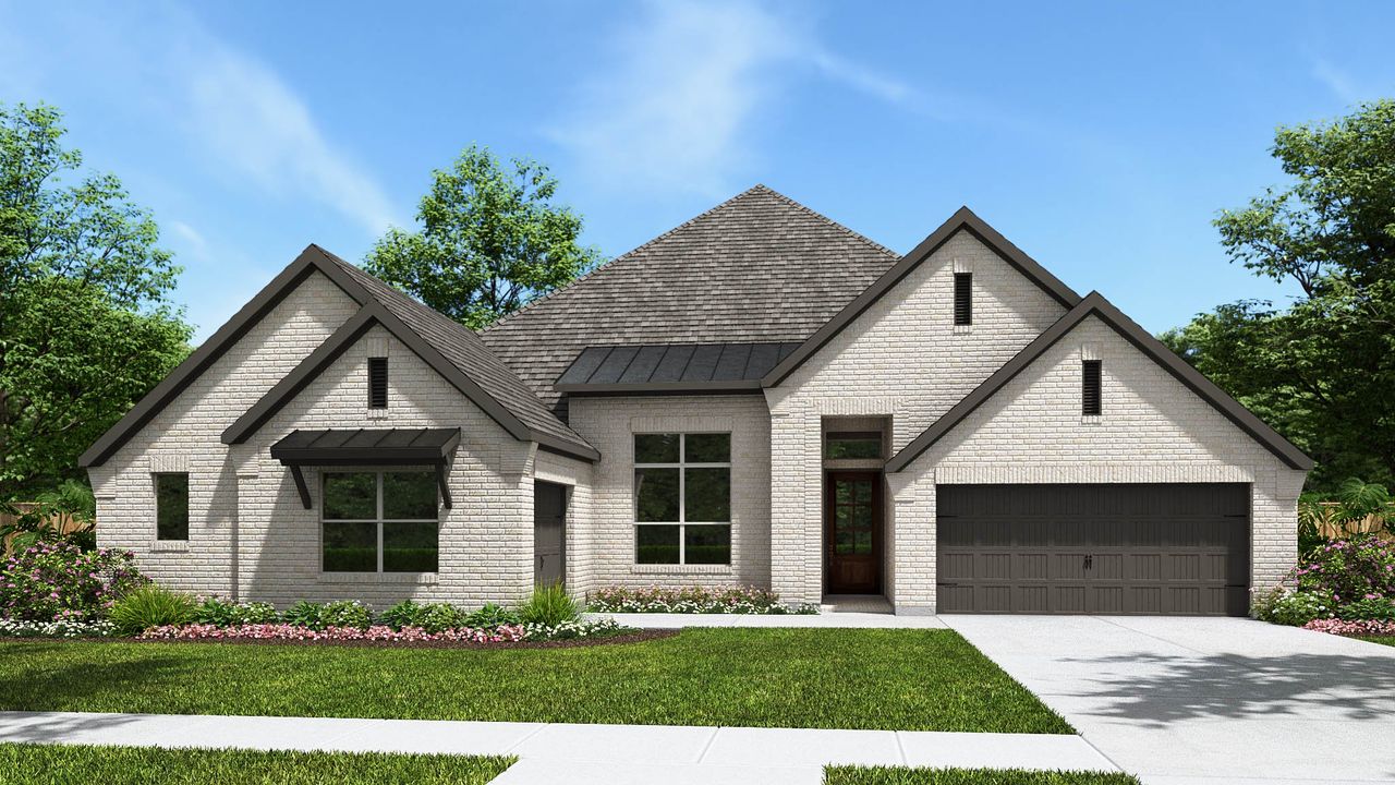 Representative exterior photo of a completed home built from the 3411W by Perry Homes in Parten, Austin, TX (Image 2).