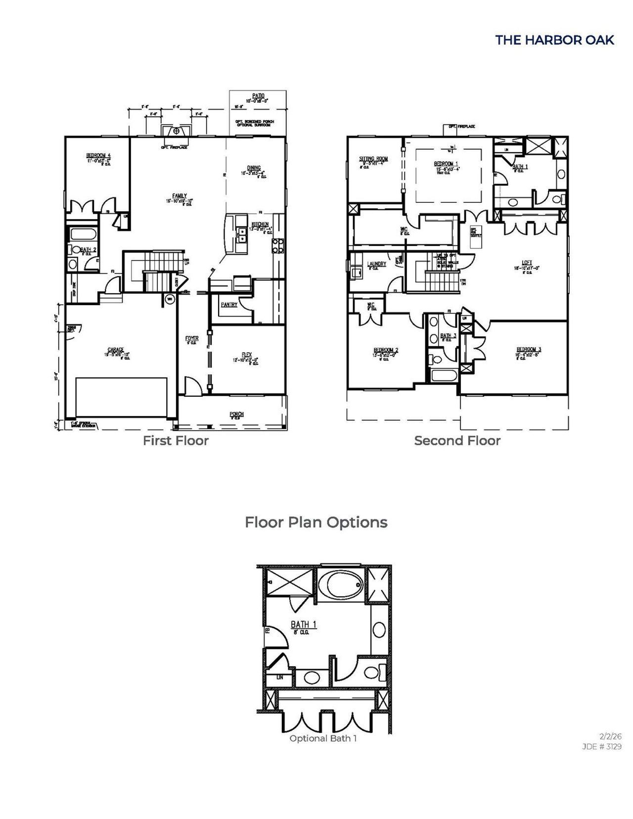 2D floor plan layout of this home in Laurel Grove, Guyton, GA (Image 2).