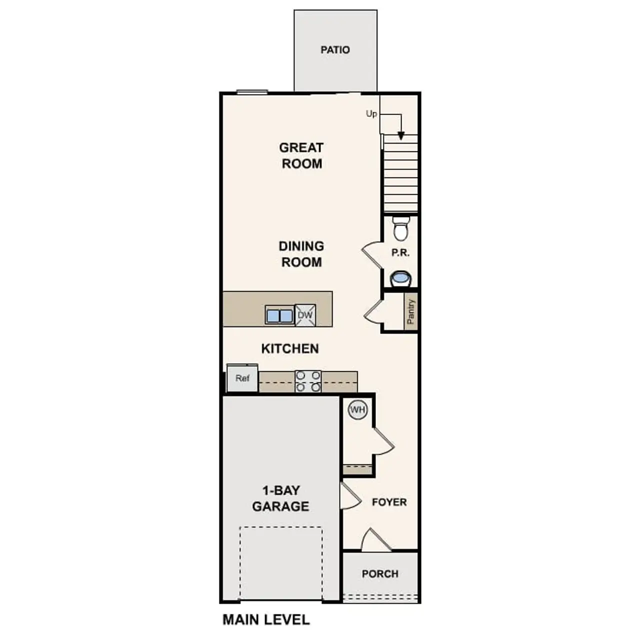 2D floor plan layout of this home in Cobblestone, Greenville, NC (Image 2).