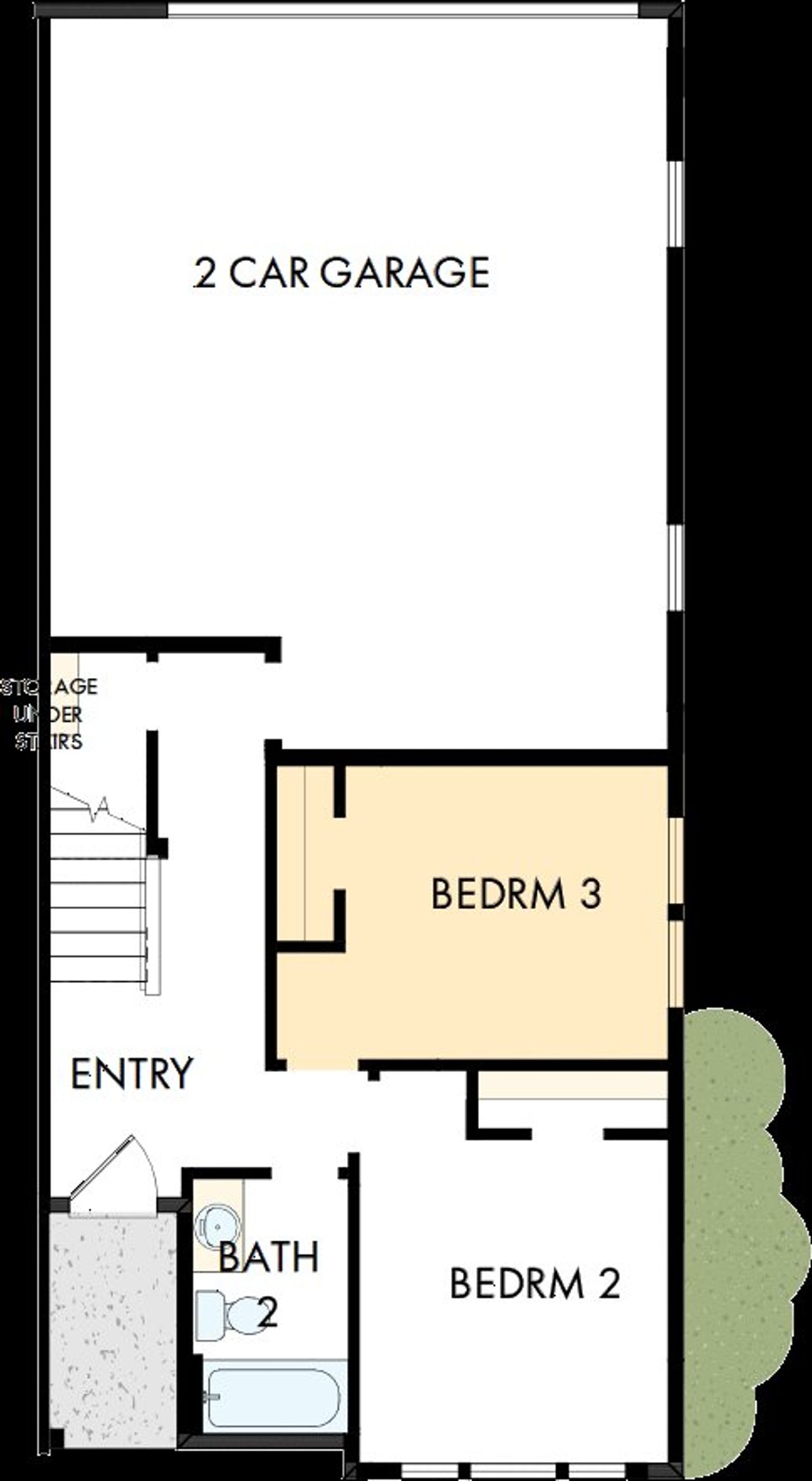 2D floor plan layout of this home in Westwood Reserve, Charlotte, NC (Image 2).