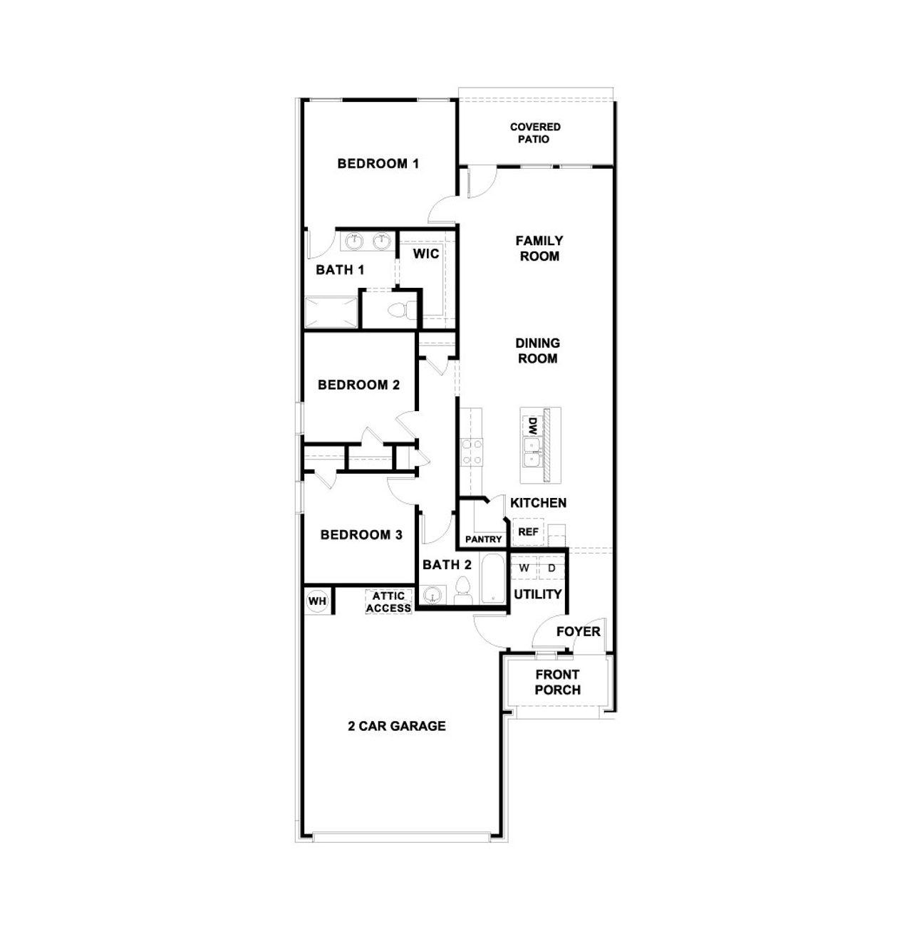 2D floor plan layout of this home in Palomino, Manor, TX (Image 2).