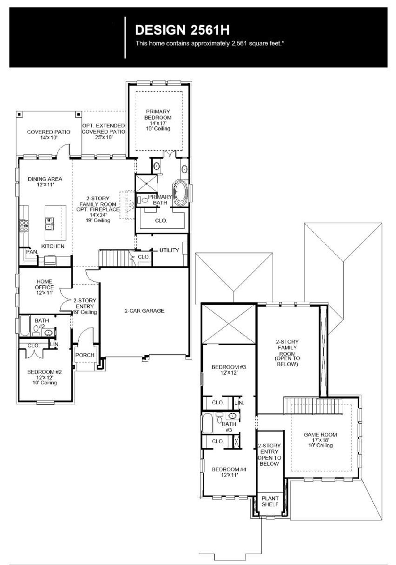 2D floor plan layout of this home in Flora, Hutto, TX (Image 2).