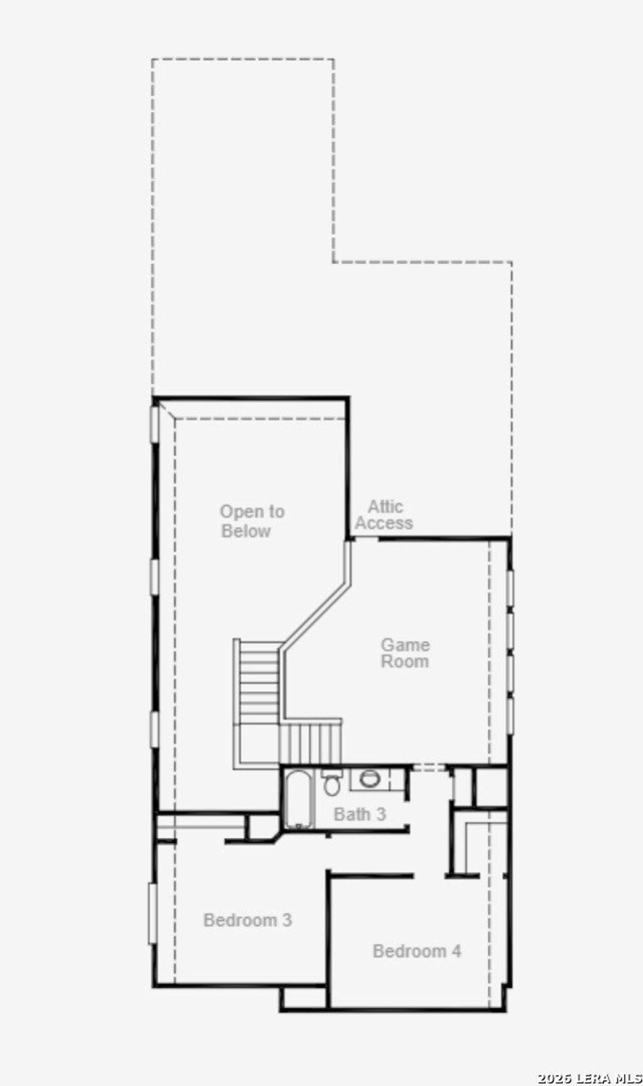 2D floor plan layout of this home in Stillwater Ranch, San Antonio, TX (Image 2).