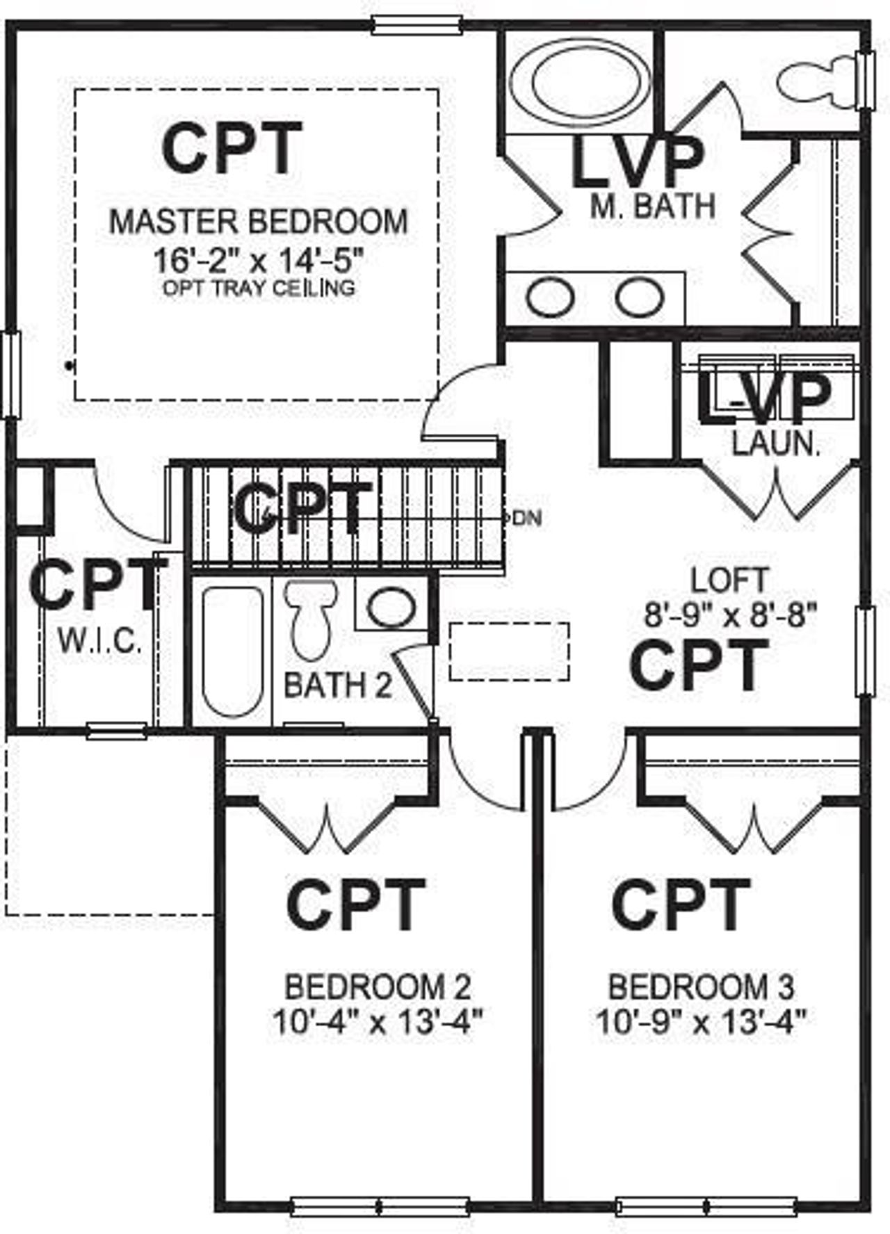 2D floor plan layout of this home in Thunder Ridge, Dawsonville, GA (Image 2).