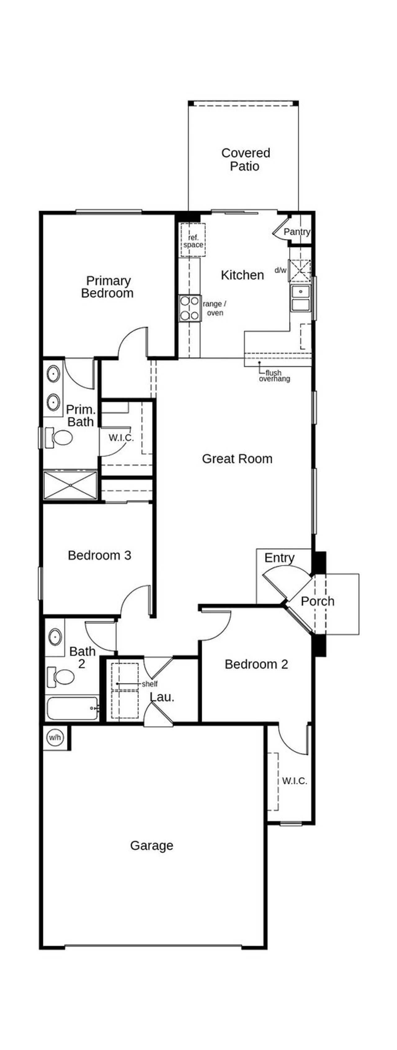 2D floor plan layout of this home in Mirador Point, Tucson, AZ (Image 2).