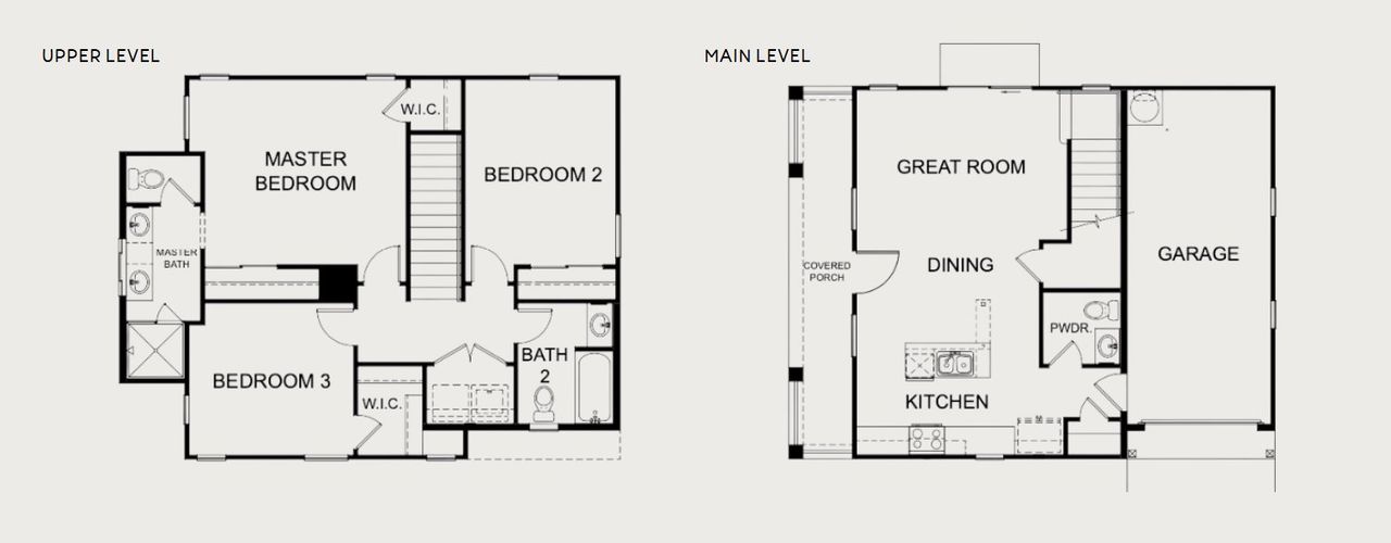 2D floor plan layout for the Garfield 4B by Encanto Living in Encanto at Bell Park, Phoenix, AZ (Image 2).