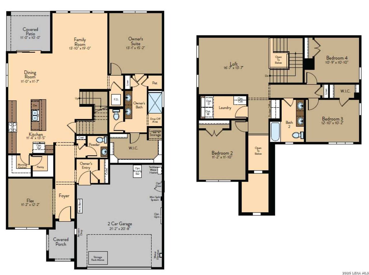 2D floor plan layout of this home in Skybrooke, Live Oak, TX (Image 2).