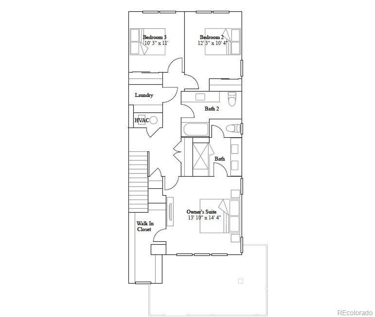 2D floor plan layout of this home in Riano Ridge, Loveland, CO (Image 2).