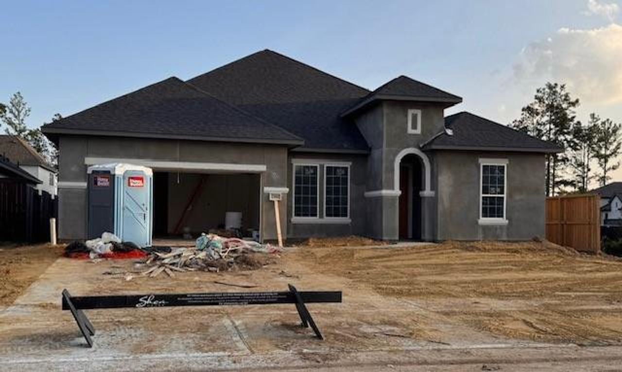 In-progress construction of a new home in Evergreen 60', Conroe, TX (Image 2).