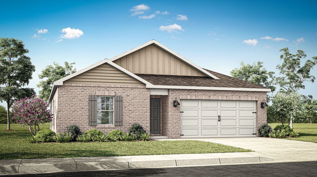 Representative exterior photo of a completed home built from the Freeport by D.R. Horton in Bailey Park, Fayetteville, TN (Image 2).